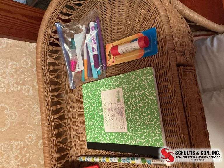 kid friendly items like markers- notebook- Matilda DVD- calculators- glue stick- big pencil ￼