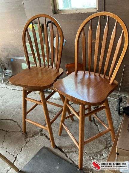 Oak bar stools