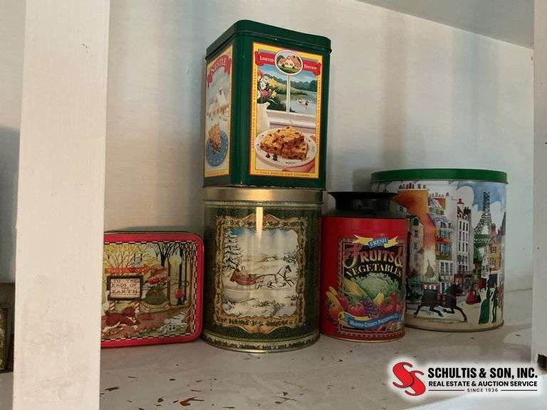 Assortment of tins