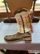 cowboy boot Christmas stockings and red and black plaid Christmas stockings ￼