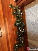 ornaments and a wintry swag