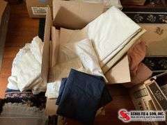 White and colored bedsheets and pillowcases ￼