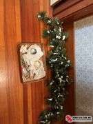 ornaments and a wintry swag