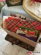 decorative box- angel-tree skirts- box full of gift bags of all sizes ￼