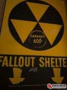 Vintage fallout shelter sign