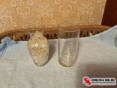 tall cylinder glass vases- glass pitcher- and other unique glassware ￼￼