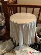 Place mats- dolies- holiday tablecloths- table runners- round table with coverings and glass (20”X 2