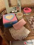 Picture stand- wall hanging- hat pins - trinket boxes - handkerchiefs - socks ￼￼