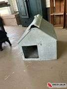 Antique galvanized tin metal chicken coop 22 1/2 inches long 18 inches tall and 17 inches wide