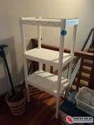 three shelf bathroom storage cart ￼(22”W X 14”D X 47”H)