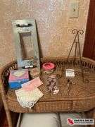 Picture stand- wall hanging- hat pins - trinket boxes - handkerchiefs - socks ￼￼