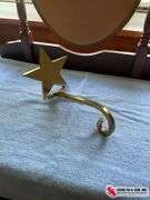 vintage brass Christmas stocking holders ￼