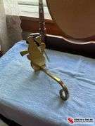 vintage brass Christmas stocking holders ￼