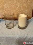 Big glass wine jar - giant martini glass - 2 hurricane vases - ￼ red vase ￼￼