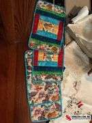 Place mats- dolies- holiday tablecloths- table runners- round table with coverings and glass (20”X 2