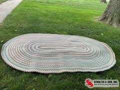 Braided oval rug