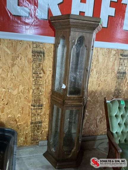 Smaller China hutch, triangular glass