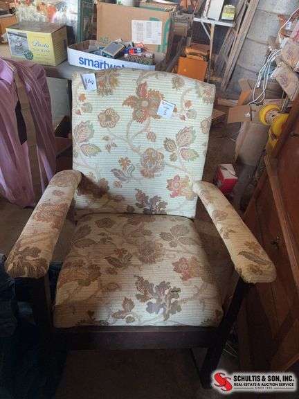 Rocker with floral design paddedl