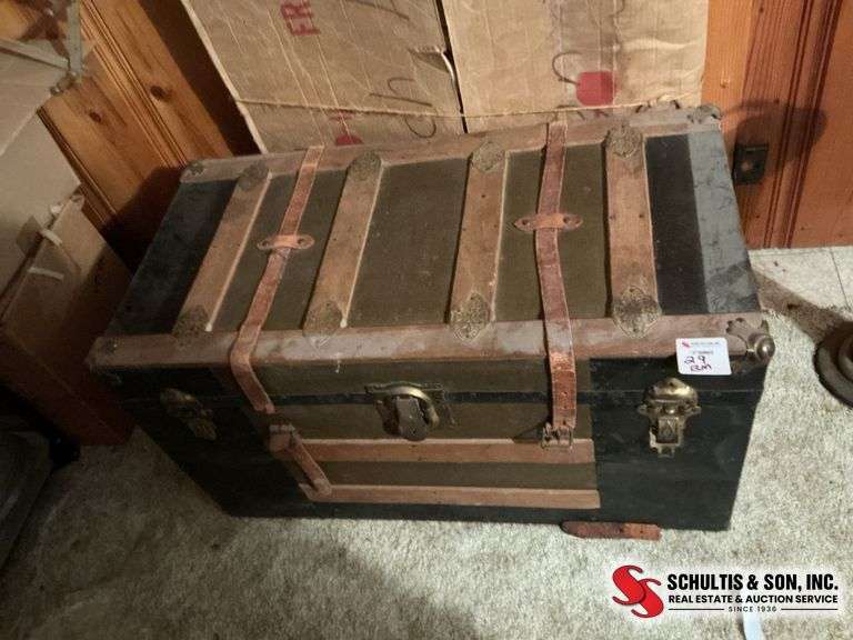 Antique steamer trunk