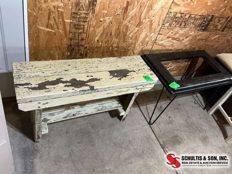 Primitive, looking little table or bench