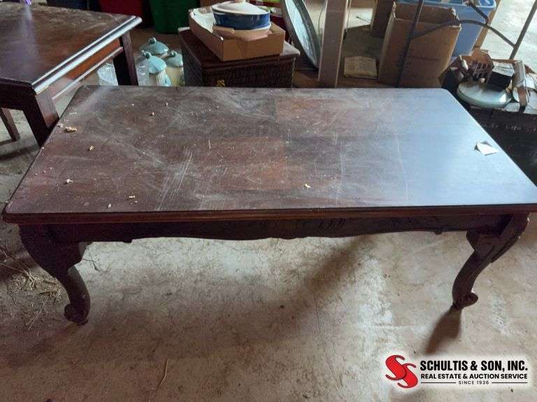 Old coffee table Ornate details