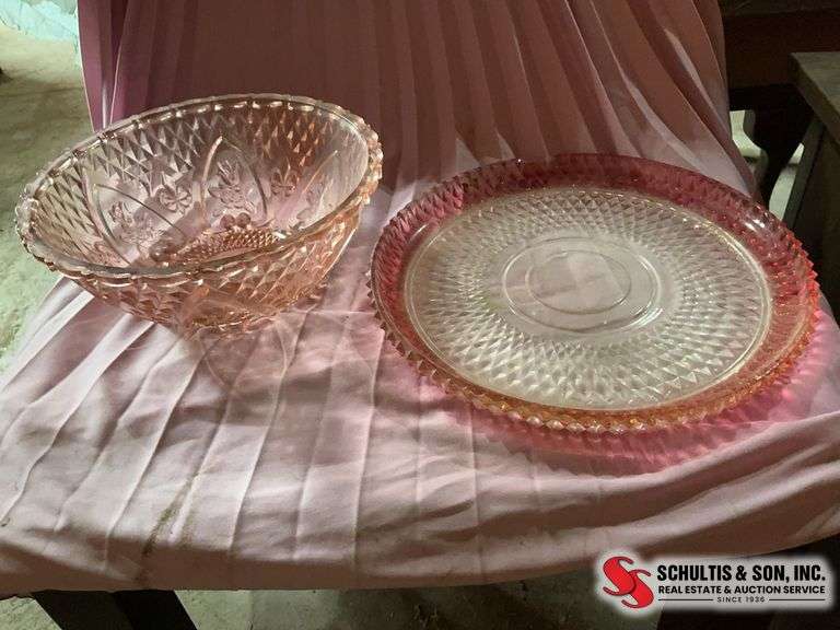 Pink glassware