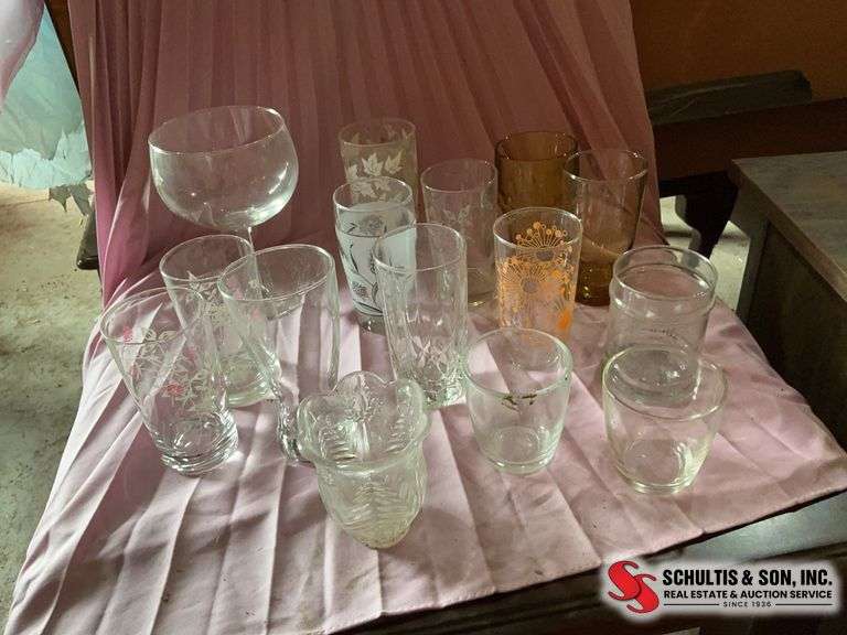 Assorted glassware