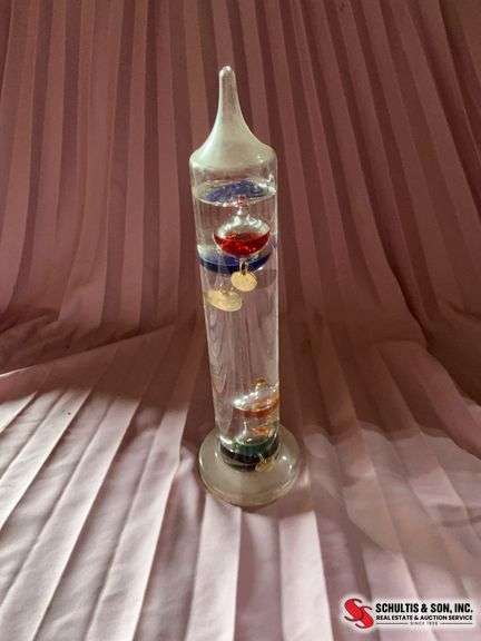 Galileo glass thermometer