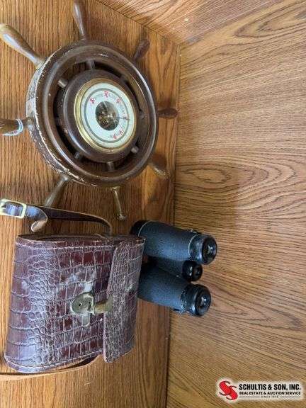 Natl instrument binoculars and barometer