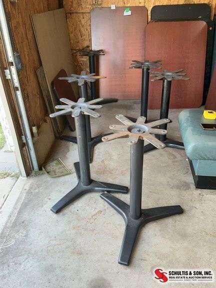 six steel table bases￼