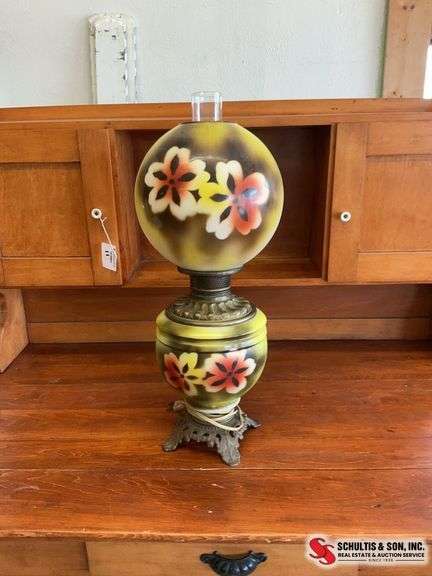 victorian hurricane lamp 