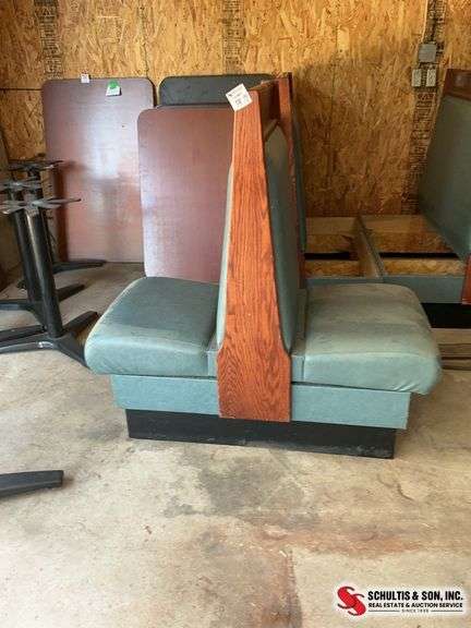 1 narrow double sided restaurant booth ￼(22”W X 46￼” L X 48”H)
