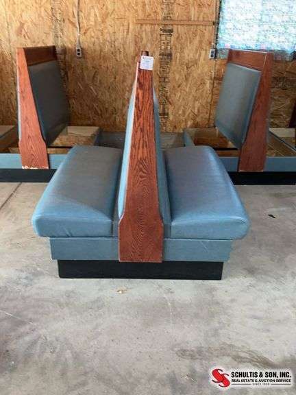 double sided restaurant style booth, five of them in good condition (48”across and 48”high)￼