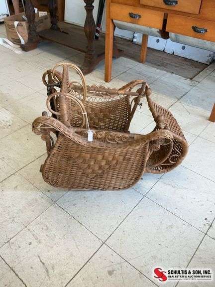 vintage wicker sleigh