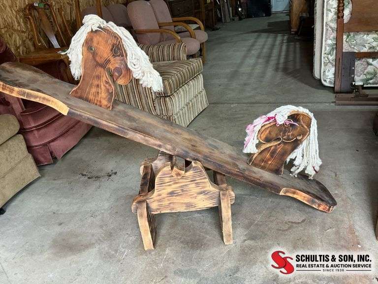 Primitive Wooden Seesaw
