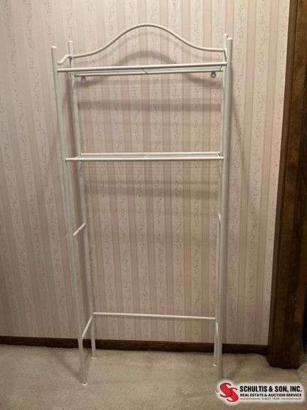 White Metal Bathroom Shelf