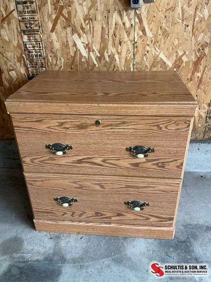 Antique Oak File Cabinet