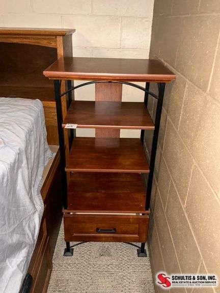 Wood and Metal Shelf Unit