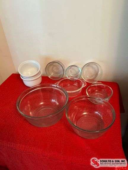 Antique Glass Mixing Bowls