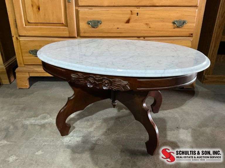 Antique Marble-Top Table