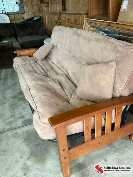 Wood and Metal Futon
