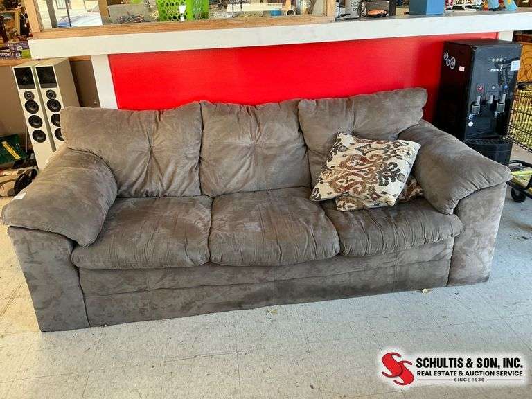 Gray Microfiber Sofa