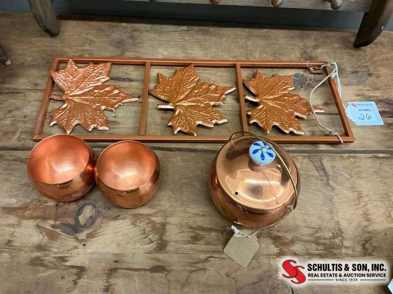 Copper Teapot and Decor Set