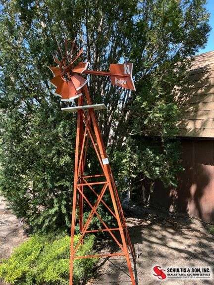 8-Foot Metal Windmill