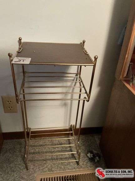 Metal Stand with Wood Top