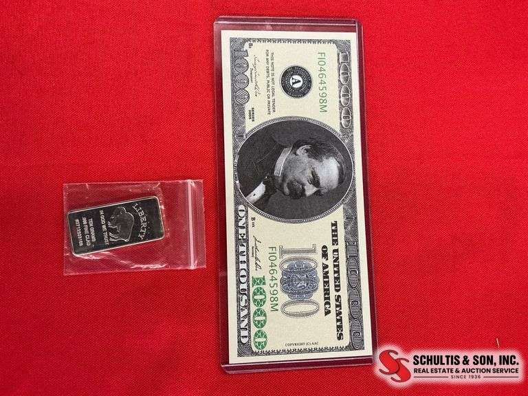 $1000 Note with Silver Bar - SCHULTIS & SON, INC.