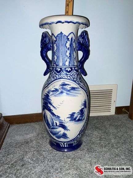 Blue and White Ceramic Vase