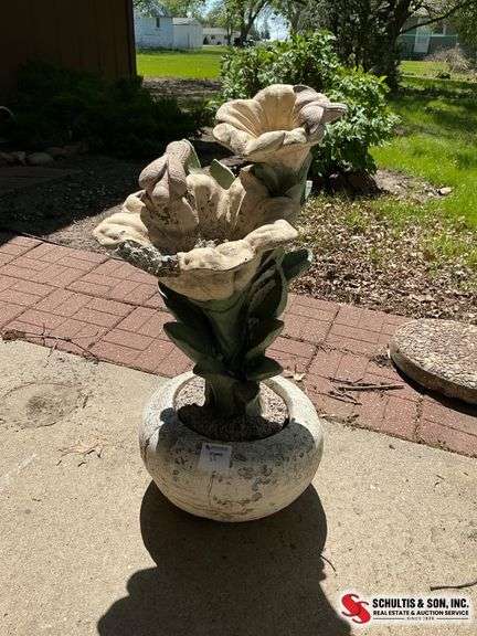 Concrete Floral Garden Statue