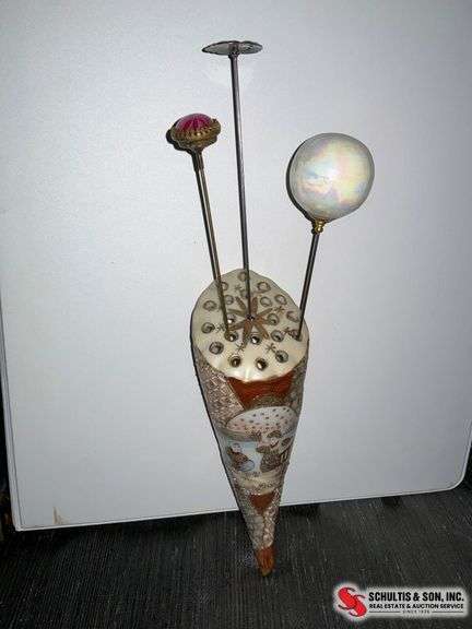 Victorian Hatpins with Holder