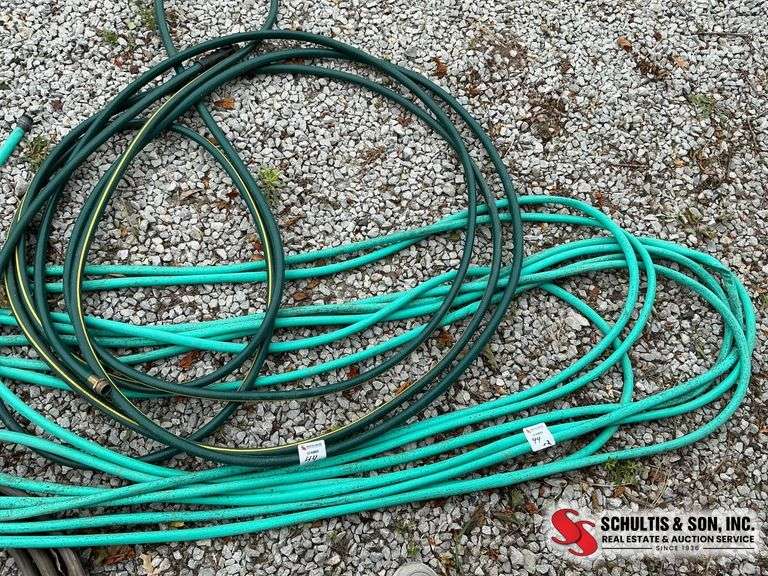 Two Green Garden Hoses